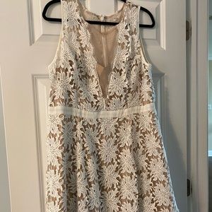 Adrianna Papel White Cocktail Dress